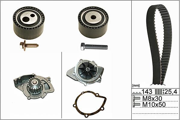 Pompe à eau + kit de courroie de distribution (Kit courroie de distribution) Schaeffler INA ref. 530 0447 30