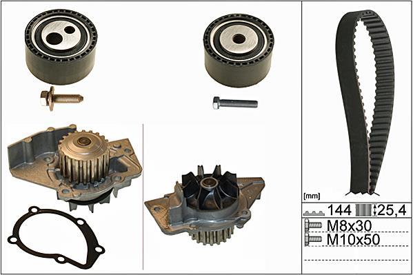 Pompe à eau + kit de courroie de distribution (Kit courroie de distribution) Schaeffler INA ref. 530 0474 30