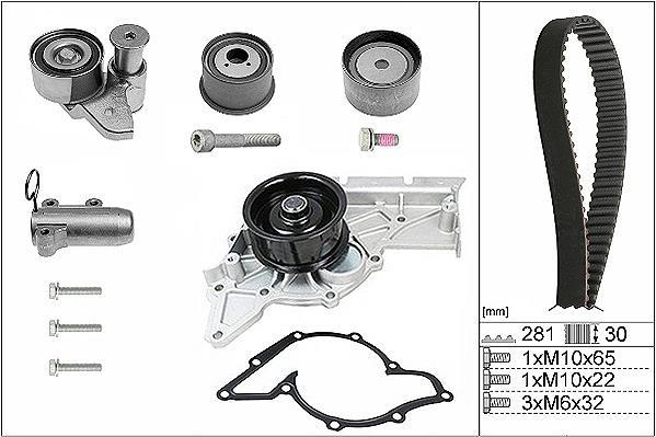 Pompe à eau + kit de courroie de distribution (Kit courroie de distribution) Schaeffler INA ref. 530 0480 30