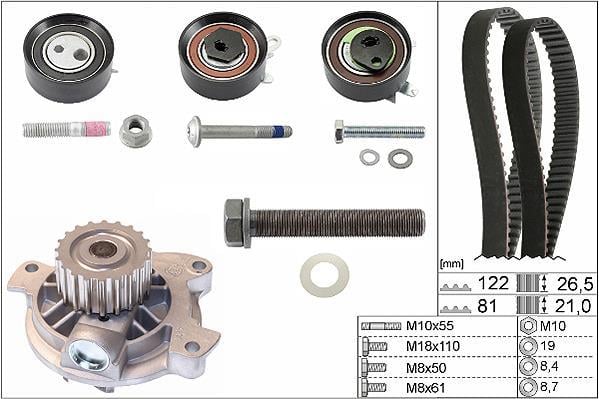 Pompe à eau + kit de courroie de distribution (Kit courroie de distribution) Schaeffler INA ref. 530 0483 30