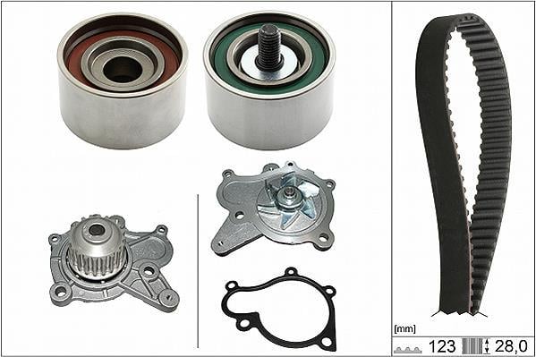 Pompe à eau + kit de courroie de distribution (Kit courroie de distribution) Schaeffler INA ref. 530 0502 31