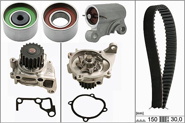 Pompe à eau + kit de courroie de distribution (Kit courroie de distribution) Schaeffler INA ref. 530 0519 30