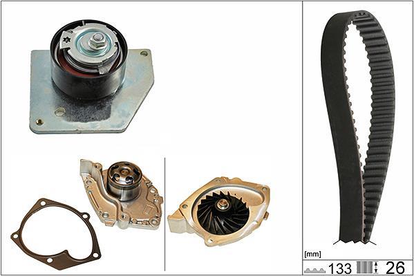 Pompe à eau + kit de courroie de distribution (Kit courroie de distribution) Schaeffler INA ref. 530 0579 30