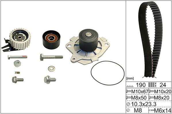Pompe à eau + kit de courroie de distribution (Kit courroie de distribution) Schaeffler INA ref. 530 0624 30