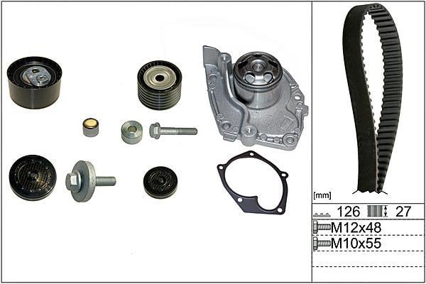 Pompe à eau + kit de courroie de distribution (Kit courroie de distribution) Schaeffler INA ref. 530 0638 30