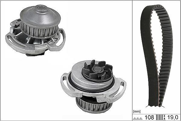 Pompe à eau + kit de courroie de distribution (Kit courroie de distribution) Schaeffler INA ref. 530 0717 30