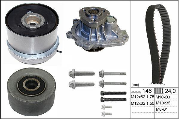 Pompe à eau + kit de courroie de distribution (Kit courroie de distribution) Schaeffler INA ref. 530 0724 30
