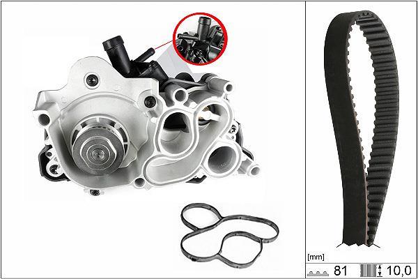 Pompe à eau + kit de courroie de distribution (Kit courroie de distribution) Schaeffler INA ref. 530 0743 30