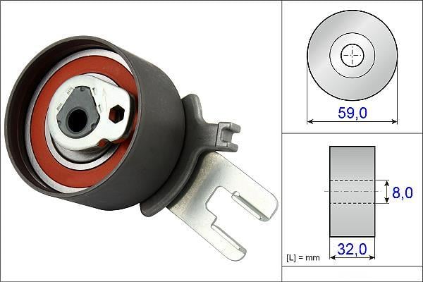 Polea tensora, correa distribución Schaeffler INA ref. 531 0859 10