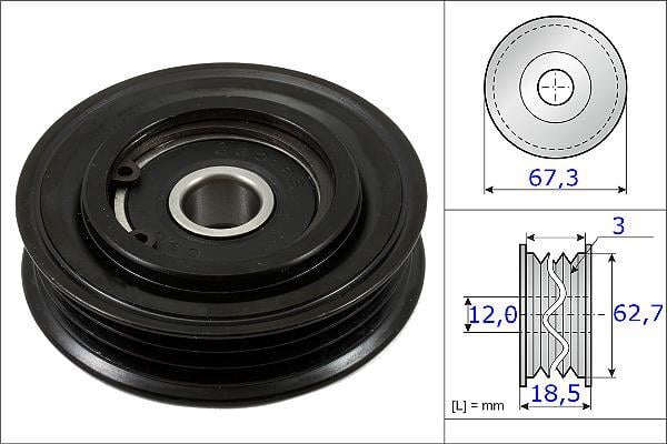 Galet tendeur de courroie d'accessoire Schaeffler INA 531 0861 10