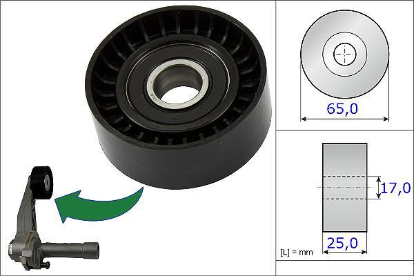 Rolo tensor da correia trapezoidal estriada Schaeffler INA ref. 531 0866 10
