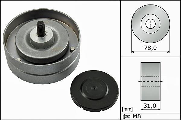 Galet enrouleur de courroie d'accessoire Schaeffler INA ref. 532 0463 10