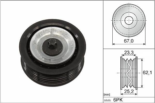 Galet enrouleur de courroie d'accessoire Schaeffler INA 532 0619 10