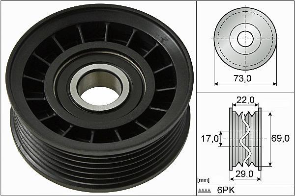 Galet enrouleur de courroie d'accessoire Schaeffler INA 532 0649 10