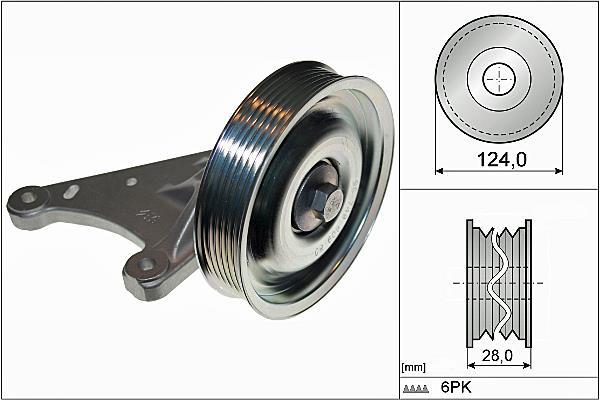 Polea inversión/guía, correa auxiliar servicios Schaeffler INA ref. 532 0773 10
