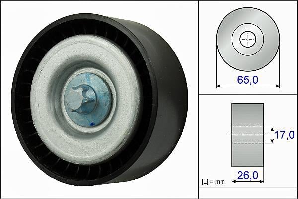 Galet enrouleur de courroie d'accessoire Schaeffler INA ref. 532 0777 10
