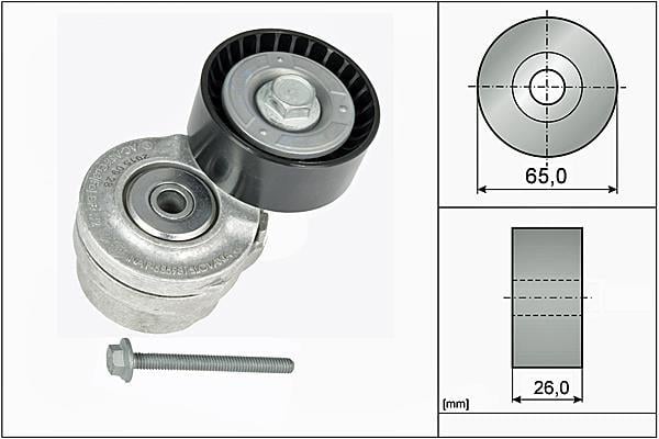 Rolo tensor da correia trapezoidal estriada Schaeffler INA ref. 534 0101 20