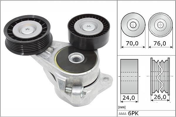Polea tensora, correa auxiliar servicios Schaeffler INA ref. 534 0309 10