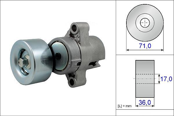 Rolo tensor da correia trapezoidal estriada Schaeffler INA ref. 534 0453 10