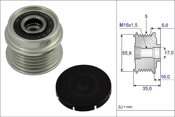 Rueda libre alternador Schaeffler INA ref. 535 0004 10