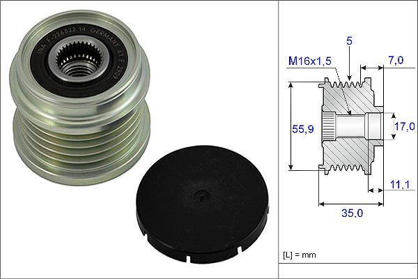 Rueda libre alternador Schaeffler INA ref. 535 0008 10
