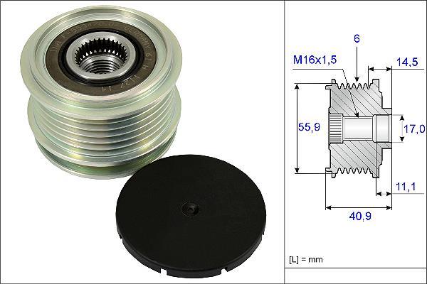 Rueda libre alternador Schaeffler INA ref. 535 0012 10