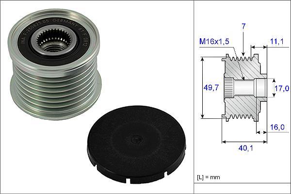 Rueda libre alternador Schaeffler INA ref. 535 0021 10