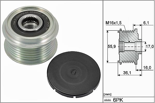 Rueda libre alternador Schaeffler INA ref. 535 0026 10