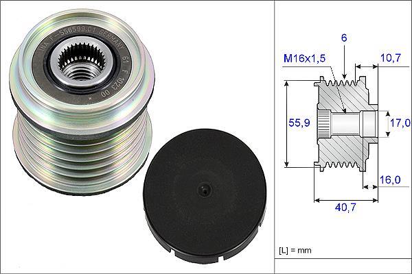 Rueda libre alternador Schaeffler INA ref. 535 0028 10
