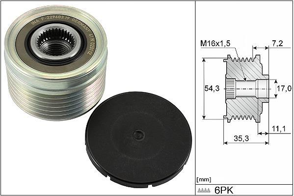 Rueda libre alternador Schaeffler INA ref. 535 0039 10