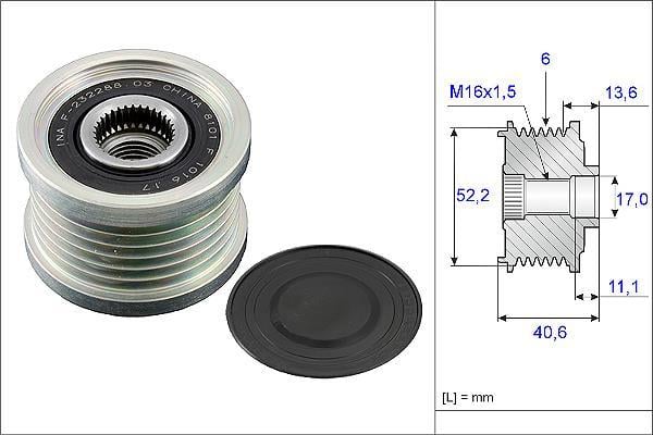Rueda libre alternador Schaeffler INA ref. 535 0044 10