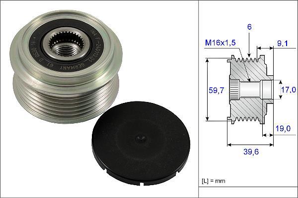 Rueda libre alternador Schaeffler INA ref. 535 0065 10