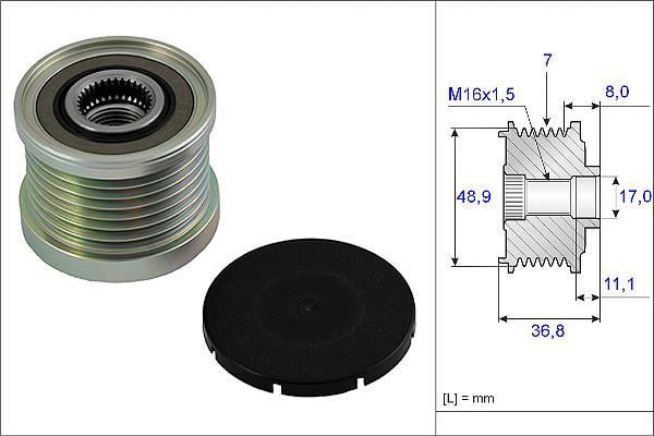 Rueda libre alternador Schaeffler INA ref. 535 0081 10