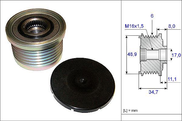 Polia do alternador Schaeffler INA ref. 535 0088 10