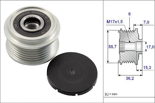 Rueda libre alternador Schaeffler INA ref. 535 0098 10