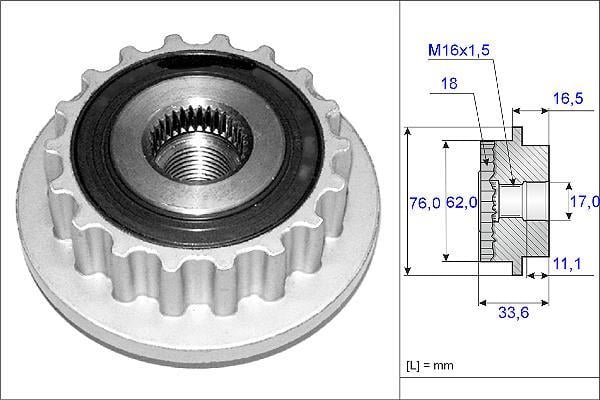 Rueda libre alternador Schaeffler INA 535 0118 10