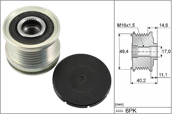 Rueda libre alternador Schaeffler INA ref. 535 0124 10