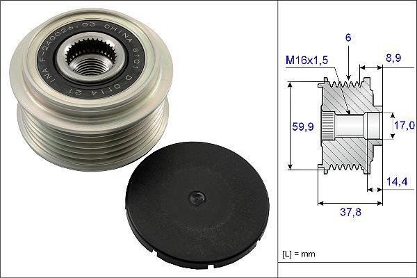 Rueda libre alternador Schaeffler INA ref. 535 0135 10
