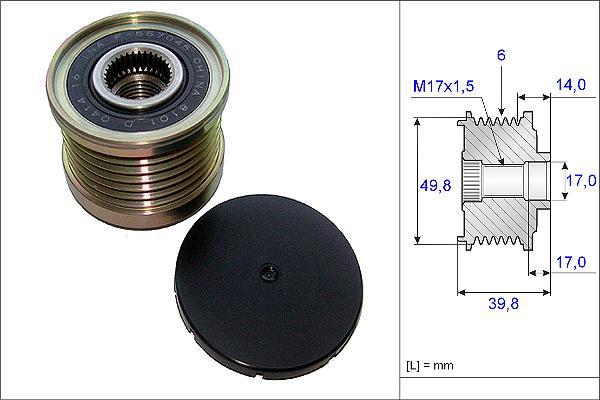 Rueda libre alternador Schaeffler INA ref. 535 0146 10