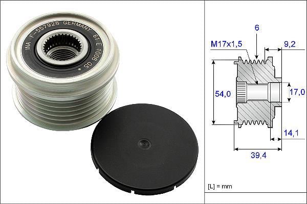 Rueda libre alternador Schaeffler INA ref. 535 0151 10