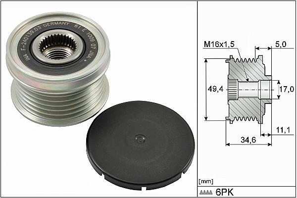Rueda libre alternador Schaeffler INA ref. 535 0155 10