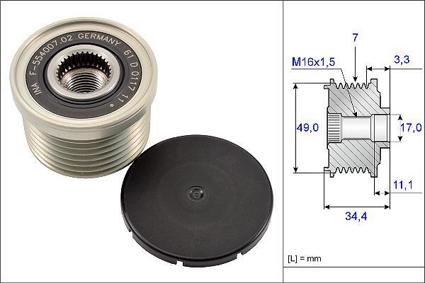 Rueda libre alternador Schaeffler INA ref. 535 0164 10