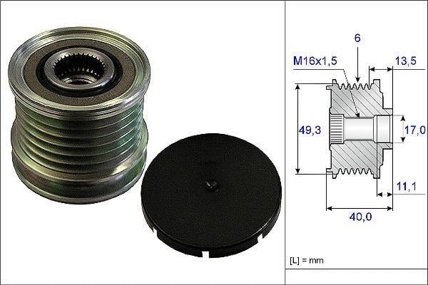 Rueda libre alternador Schaeffler INA 535 0166 10