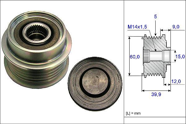 Rueda libre alternador Schaeffler INA ref. 535 0180 10