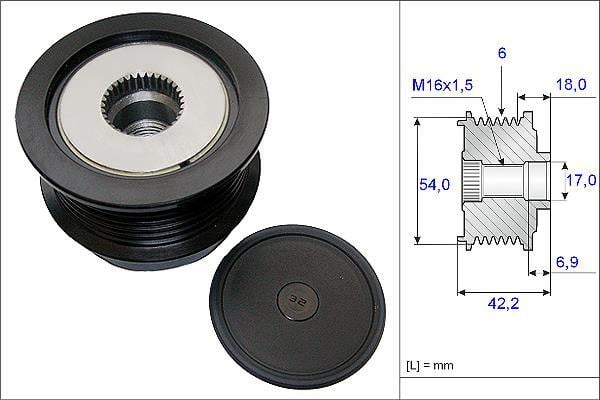 Rueda libre alternador Schaeffler INA ref. 535 0188 10