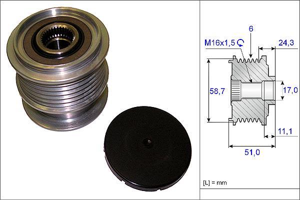 Rueda libre alternador Schaeffler INA ref. 535 0200 10