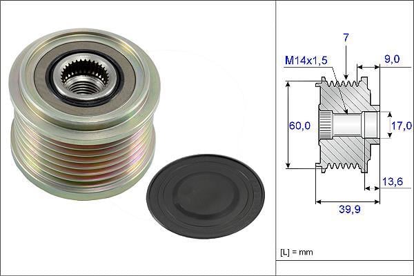Rueda libre alternador Schaeffler INA ref. 535 0215 10