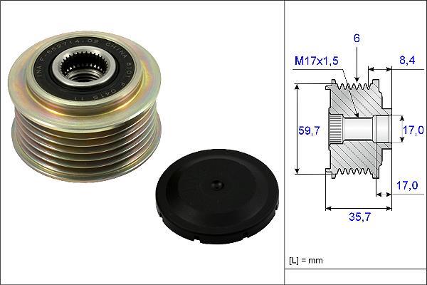 Rueda libre alternador Schaeffler INA ref. 535 0225 10