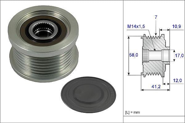 Rueda libre alternador Schaeffler INA ref. 535 0232 10