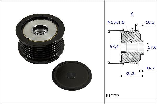 Rueda libre alternador Schaeffler INA ref. 535 0236 10